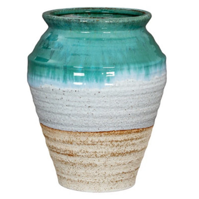 Image of Hill Interiors Fen Olpe Vase - Ceramic - L28 X W28 X H35cm - White