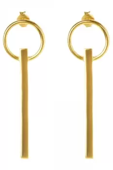 Image of Ladies Jasper Conran Jewellery Sterling Silver Gold Plated Earrings JLD3E001