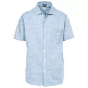 Image of Trespass Mens Buru Short Sleeve Shirt (S) (Chambray)