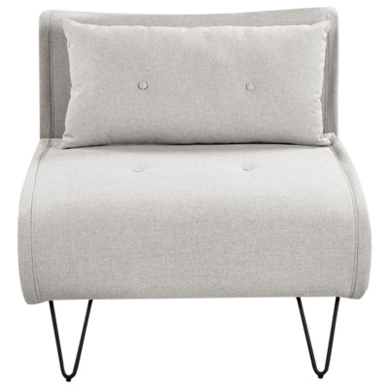 Image of Beliani Single Sofa Bed Vestfold Fabric Light Grey