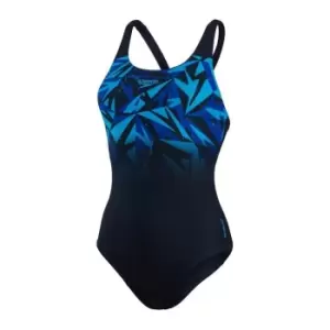 Image of Speedo HB Place Muscle Back Swimsuit Ladies - Blue