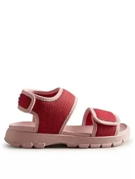 Image of Hunter Big Kids Mesh Outdoor Sandal, Pink, Size 1 Older