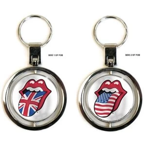 Image of The Rolling Stones - UK & US Tongues Keychain