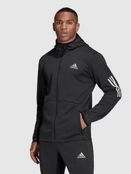 Image of adidas Training Hi Visibility Zip Hoodie - Black Size M Men