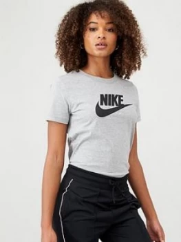 Image of Nike Nsw Essential Icon Futura Ss Tee - Dark Grey Heather