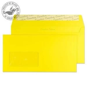 Image of Creative Colour Wallet PS Window Banana Yellow 120gsm DL 114x229
