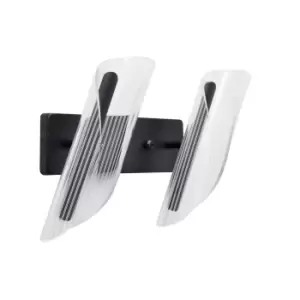 Image of Malaga Integrated LED Wall Lamp Black 26cm