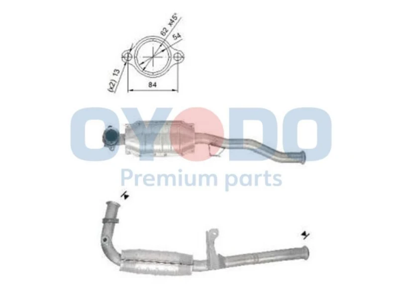 Image of Oyodo 10N0115-OYO Catalytic Converter with mounting parts Catalyst Converter (429)