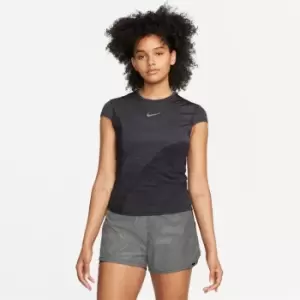 Image of Nike Dri-FIT ADV Run Division Womens Short-Sleeve Top - Black