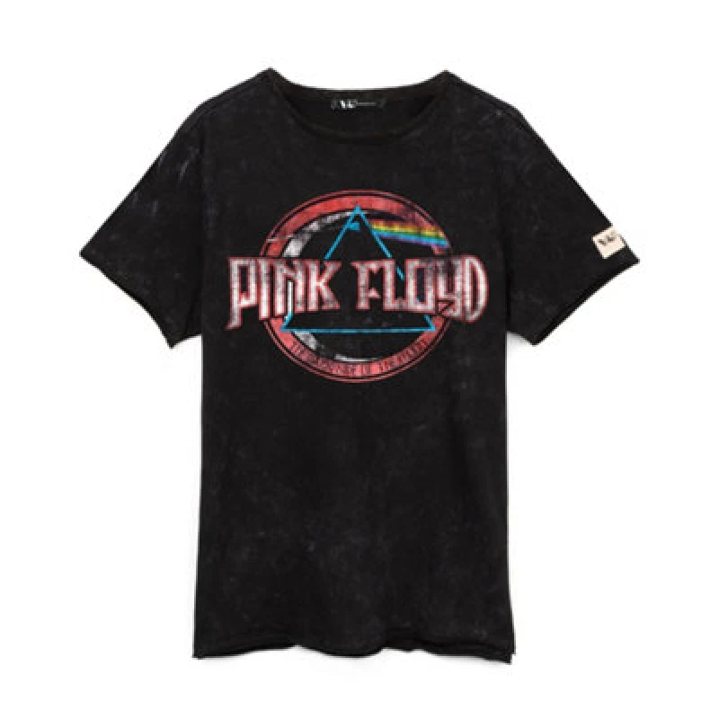 Image of Pink Floyd Pink Floyd Men Short Sleeved T-Shirt in Black Size: Medium Black M Male 5056210189320