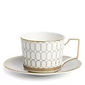 Image of Wedgwood Renaissance Grey Teacup & Saucer