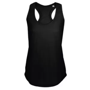 Image of SOLS Womens/Ladies Moka Plain Sleeveless Tank Top (S) (Deep Black)