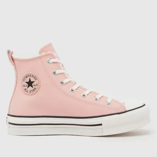 Image of Converse pink all star eva lift hi Girls Youth Trainers