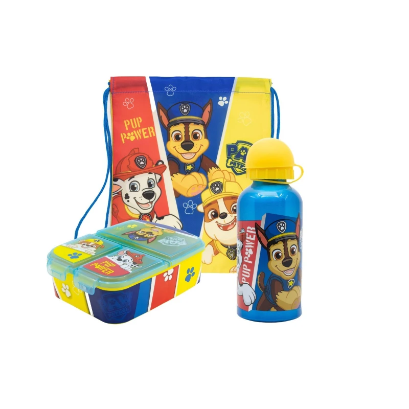 Image of Paw Patrol Paw Patrol Lunch Set With Bag Yellow