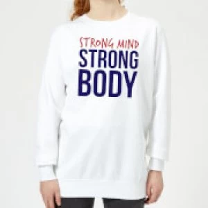 Image of Strong Mind Strong Body Womens Sweatshirt - White - 5XL