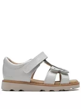 Image of Clarks Crown Beat Toddler Sandal, White, Size 6 Younger