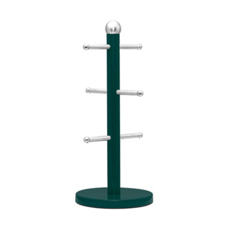 Image of Innoteck Essentials Stainless Steel Mug Tree With 6 Hooks - Green