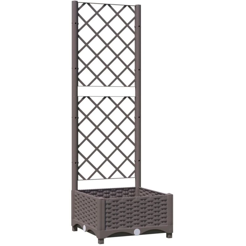 Image of VIDAXL Vidaxl - Garden Planter with Trellis Brown 40x40x121.5cm pp 8720286876060