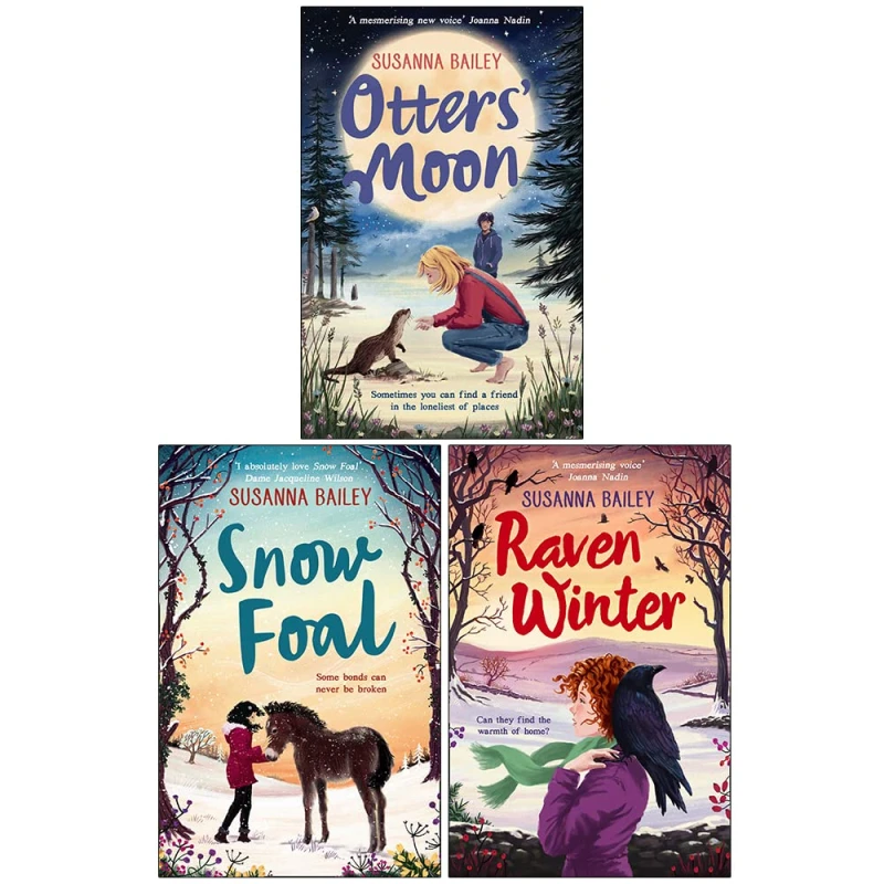 Image of Susanna Bailey 3 Book Set Raven Winter, Otters' Moon, Snow For 8 To 12 Readers Ideal Gift Susanna Bailey Books