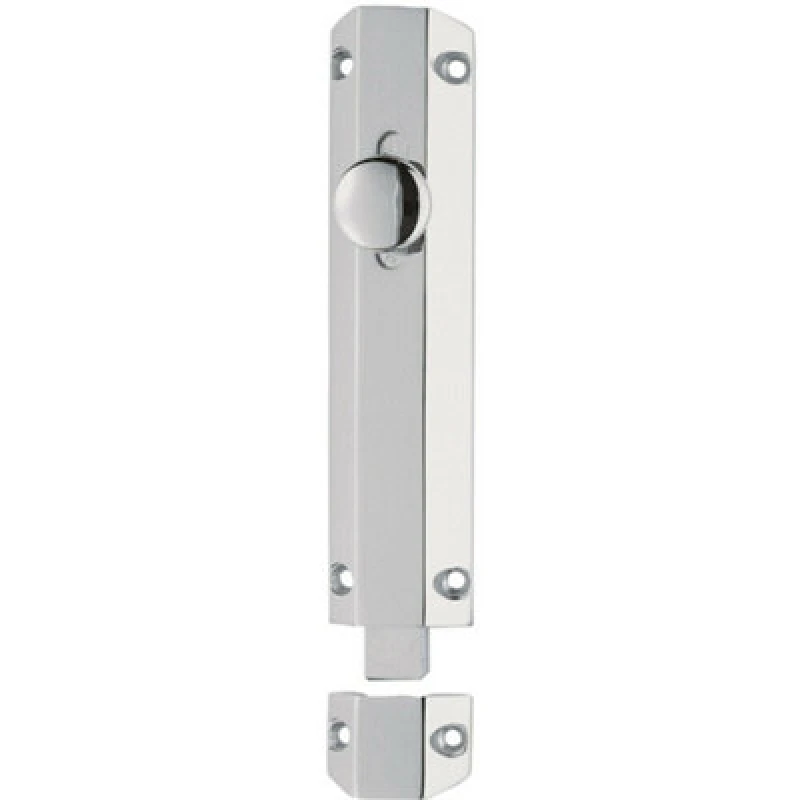 Image of Loops Surface Mounted Flat Sliding Door Bolt Lock 102 x 36mm Polished Chrome Multi unisex