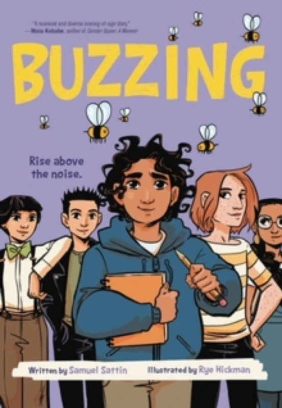 Image of Samuel Sattin Buzzing (A Graphic Novel) Book Multi unisex