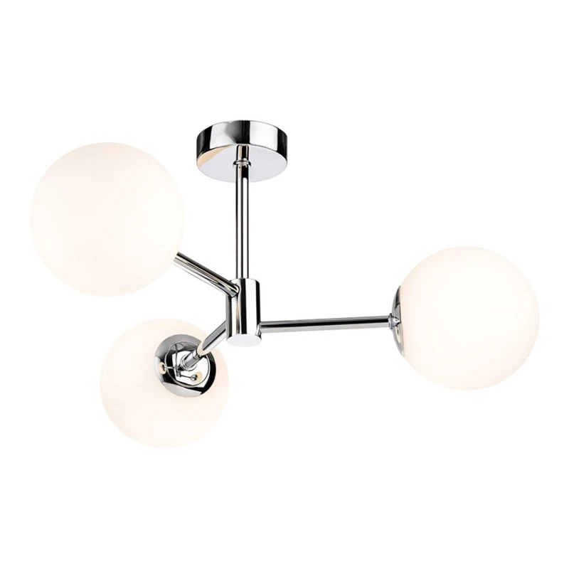 Image of Firstlight Splash 3-Light Semi-Flush Ceiling Light Opal in Chrome