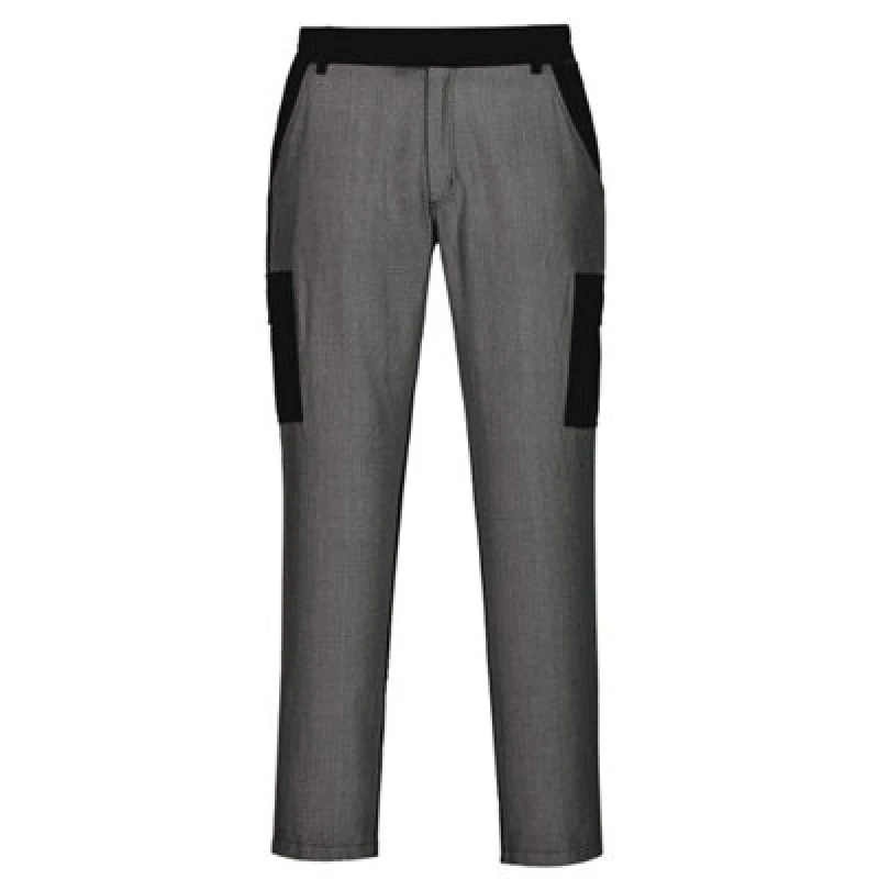 Image of Portwest Mens Cut Resistant Front Cargo Trousers CR40BKRL Colour: Black