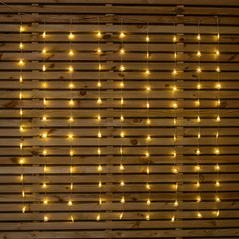 Image of 1.2 x 1.2m Light up Christmas Tree Curtain Lights with 108 Warm White LEDs