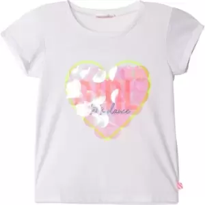 Image of Billieblush / Billybandit U15864-10B Girls Childrens T shirt in White ans,4 years,5 years,6 years,10 years,12 years