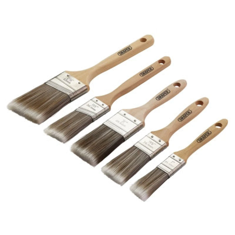 Image of Draper Draper - 5PC Paint brush set - a/w-hand Wood Handle Paint Brush Set (5 Piece) 20445