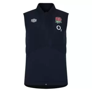 Image of Umbro England Rugby Gilet 2023 2024 Adults - Blue