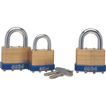 Image of Laminated Brass Key Padlock - 40MM