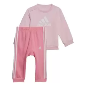 Image of adidas Badge of Sport Jogger Set Kids - Clear Pink / White
