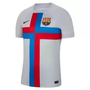 Image of Nike FC Barcelona 2022/23 Stadium Third Football Shirt 2022/2023 Mens - Grey