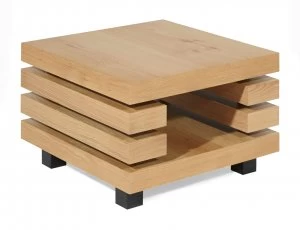 Image of Linea Astra Oak Lamp Table Brown