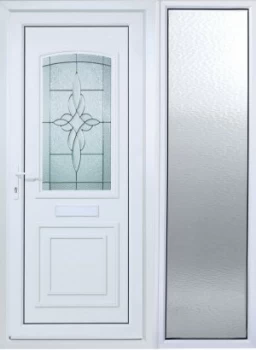 Image of Wickes Medway 1 Sidelight Upvc Door 2085 x 1520mm Right Opening