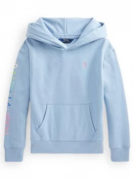 Image of Ralph Lauren Girls Hoodie - Chambray Blue, Chambray Blue, Size Age: 6 Years, Women