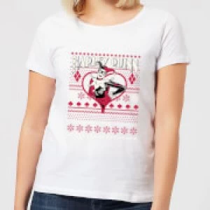 Image of DC Harley Quinn Womens Christmas T-Shirt - White