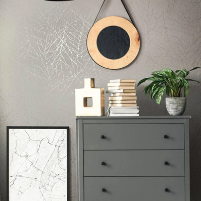 Image of Galerie Industrial Effects Beige Graphic Tree Stem Wallpaper Roll