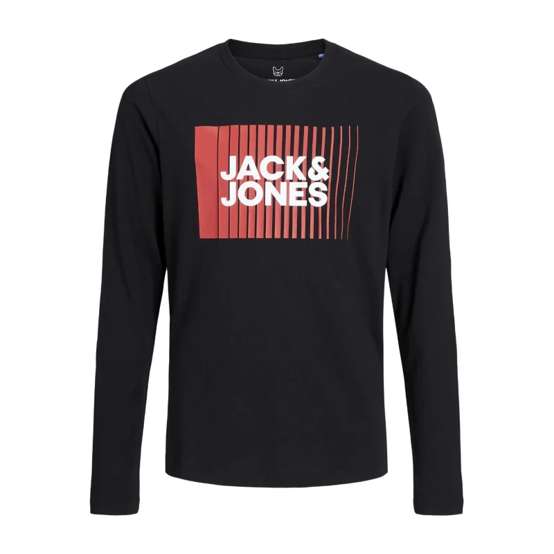Image of Jack and Jones Kids Logo Long Sleeve T-Shirt Black male 5 Years