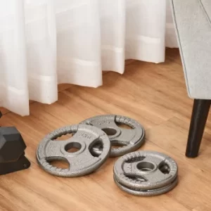 Image of HOMCOM 4 PCS Olympic Weight Plates Grip Plate Sets for Strength and Crossfit and Weightlifting Training, Barbell Weight Set for Home