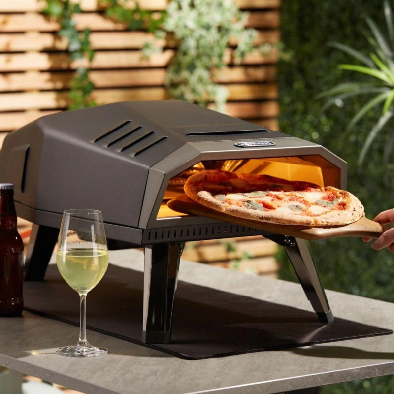 Image of VonHaus Tabletop Gas Outdoor Pizza Oven Black