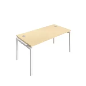 Image of Telescopic 1 Person Bench Extension 1400 X 800 Cable Port Maple - White