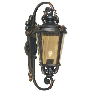 Image of 1 Light Outdoor Large Wall Lantern Light Weathered Bronze IP44, E27