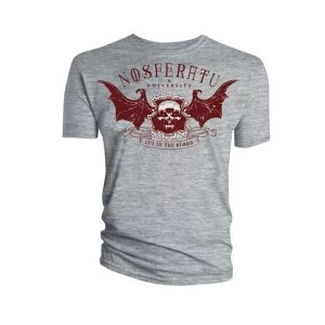 Image of School of Horror - Nosferatu University Womens X-Large T-Shirt - Grey