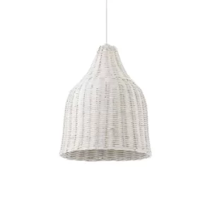 Image of Haunt 1 Light Dome Ceiling Pendant Light White