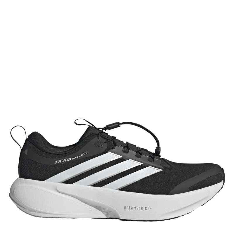 Image of Adidas Supernova Rise 3 Adaptive Running Shoes Mens Black/Wht/Crbn male 7 (40.7)