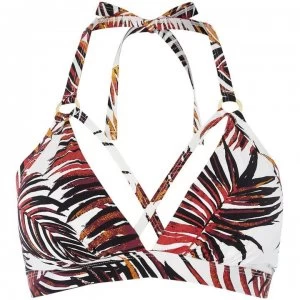Image of Biba Spicy palm cross bikini top - Multi-Coloured