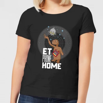 Image of ET E.T. Phone Home Womens T-Shirt - Black - 5XL