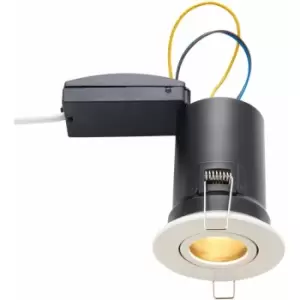 Image of Loops - Fire Rated Recessed Ceiling Downlight - 50W GU10 - Tilting - Matt White Light